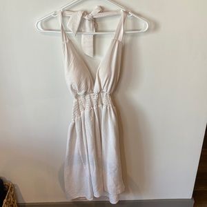 Off-white halter dress, size small